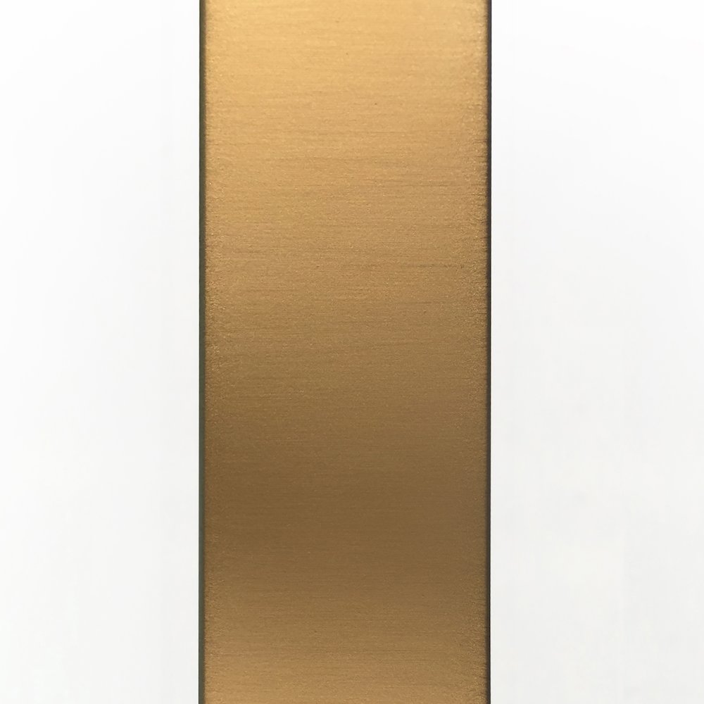 46" Rectangular Coffee Table with Glass Top, Gold. Picture 8
