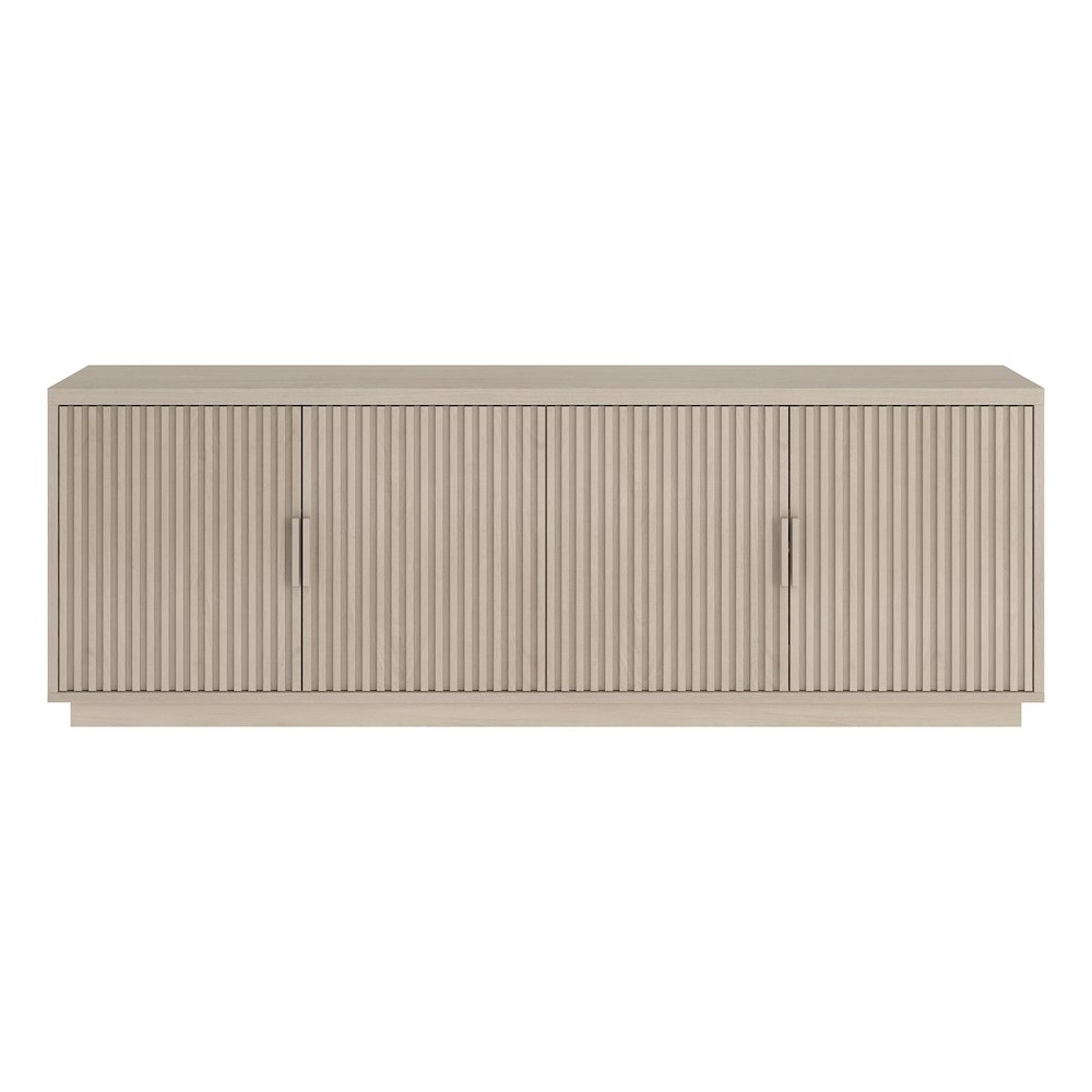 Mero Rectangular TV Stand for TV's up to 75" in Alder White. Picture 2