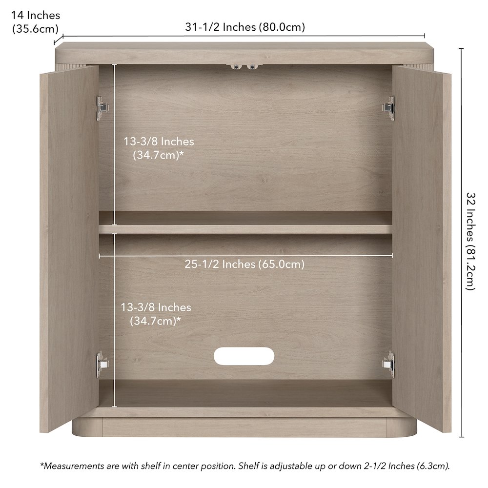 Easton 32" Wide Rectangular Accent Cabinet in Alder White. Picture 5