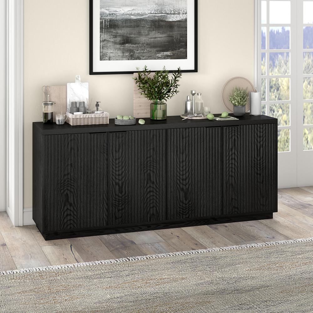 Mansfield 68" Wide Rectangular Buffet Table in Black Grain. Picture 3