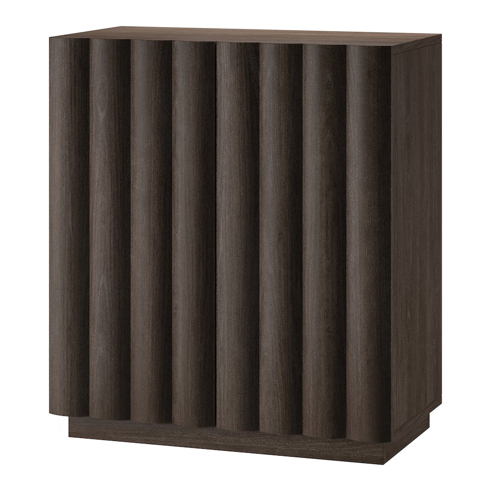 Henn&Hart 28'' Rectangular Fluted Accent Cabinet, Ribbed Sideboard Buffet. Picture 4