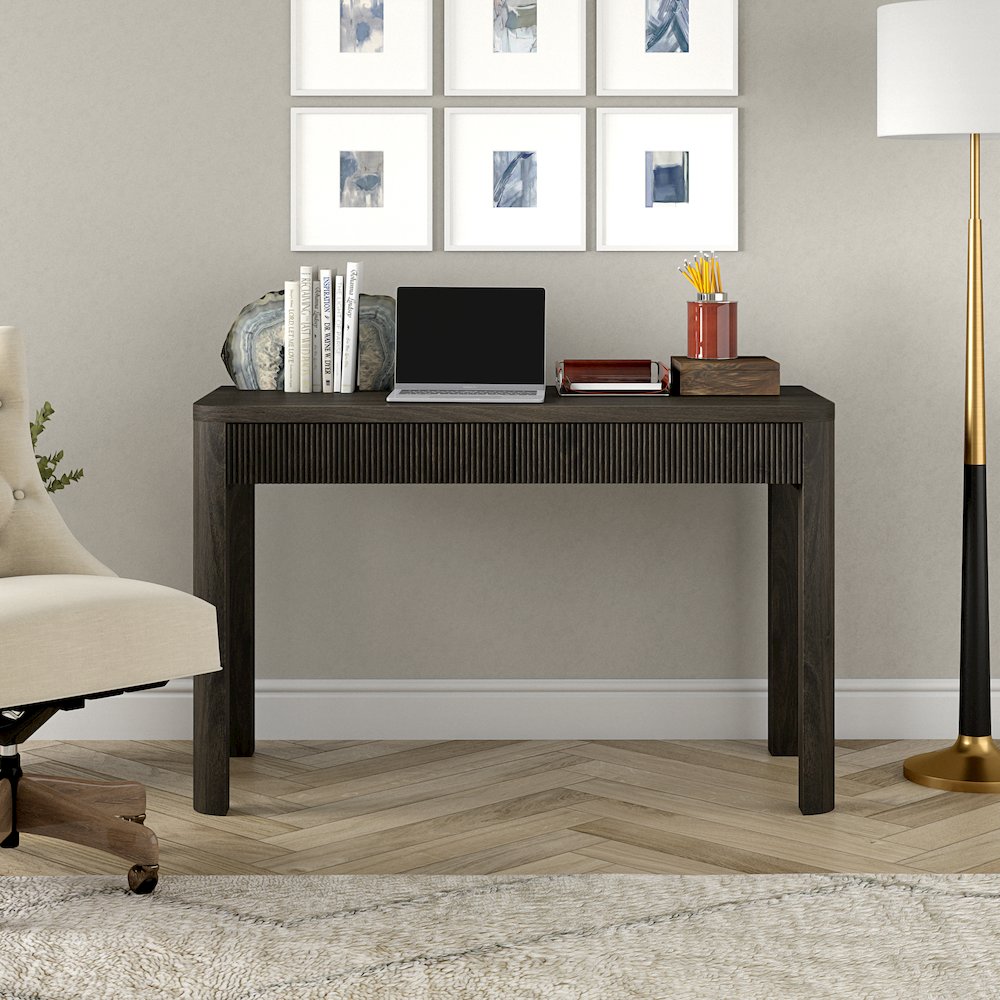 Mendoza 48'' Wide Rectangular Desk in Alder Brown. Picture 4