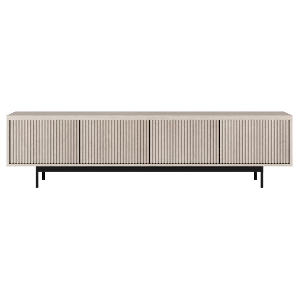 Whitman Rectangular TV Stand for TV's up to 85" in Alder White. Picture 2