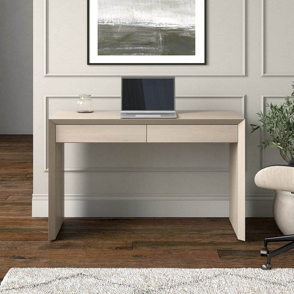 Pembroke 48'' Wide Rectangular Desk in Alder White. Picture 4