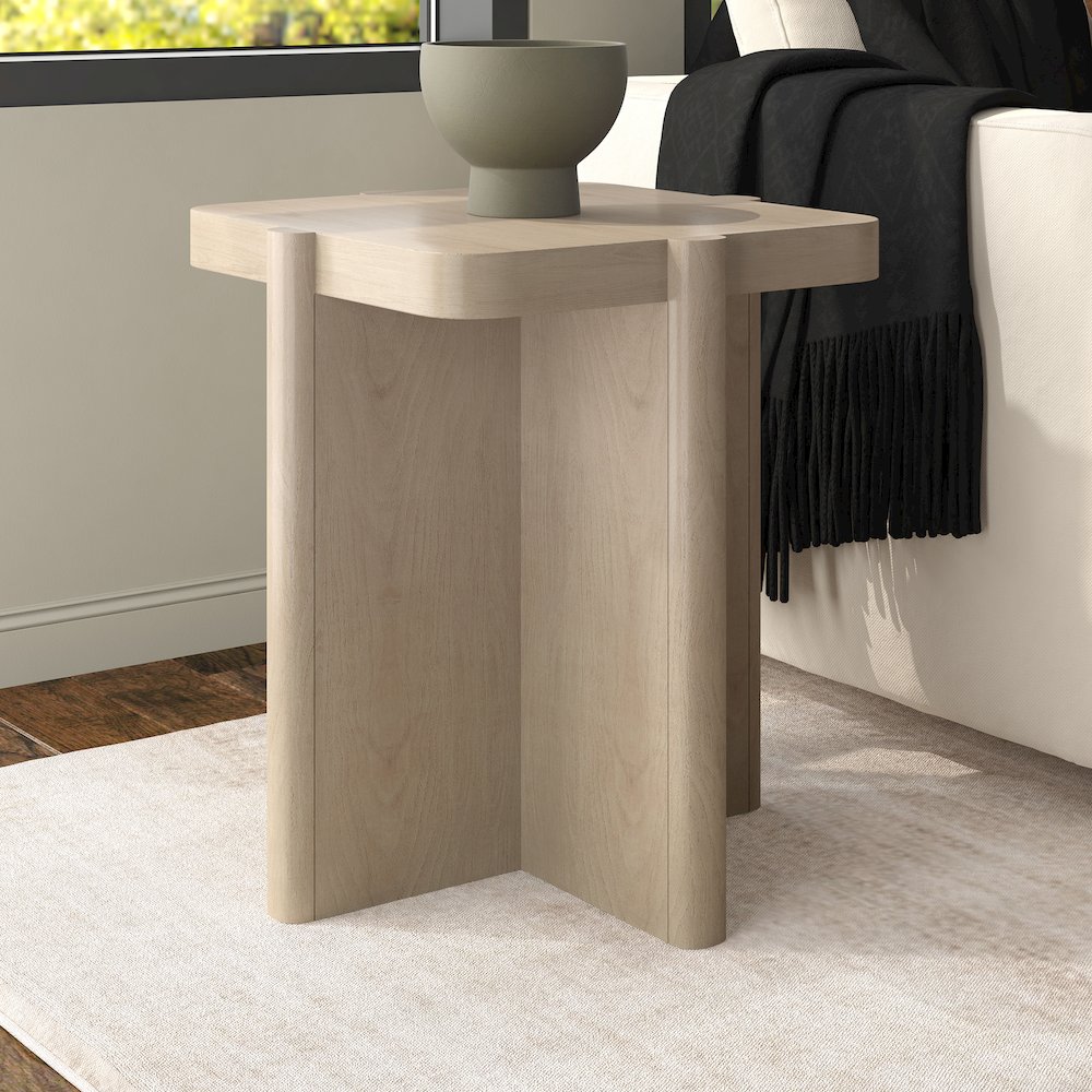 Henn&Hart 20" Modern Wooden Square End Table, Side Table , Nightstand with. Picture 2