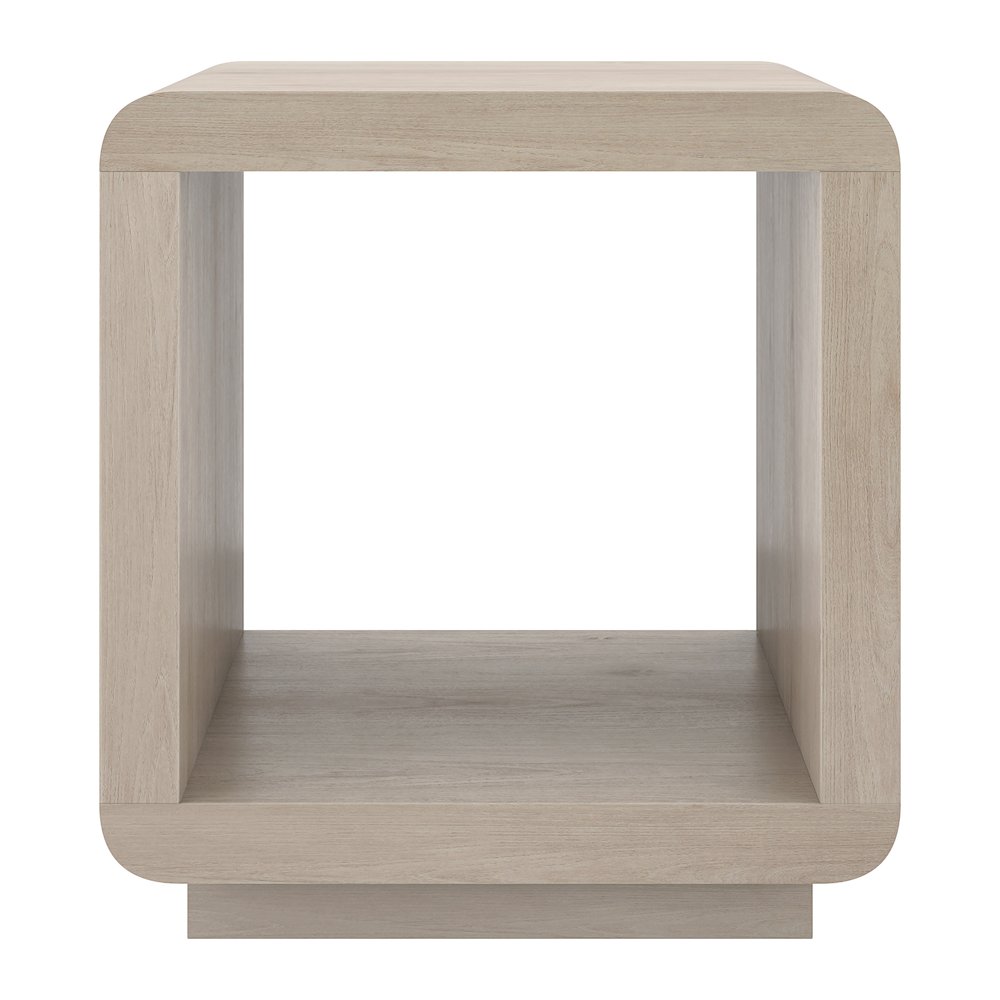 Henn&Hart 20" Modern Square End Table, Side Table, Nightstand with Plinth Base. Picture 3