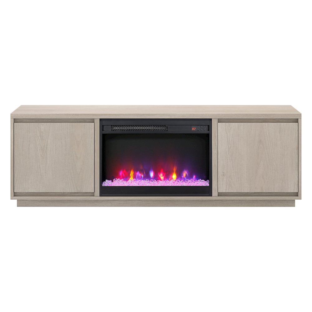 Presque Rectangular TV Stand with 26" Crystal Fireplace for TV's up to 75". Picture 2