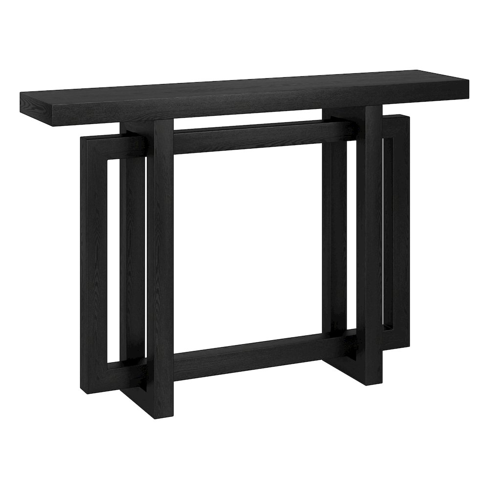 Breslow 44" Wide Rectangular Console Table in Black Grain. Picture 1