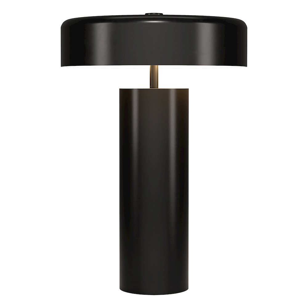Nash 24" Tall Table Lamp with Metal Shade in Blackened Bronze/Blackened Bronze. Picture 2