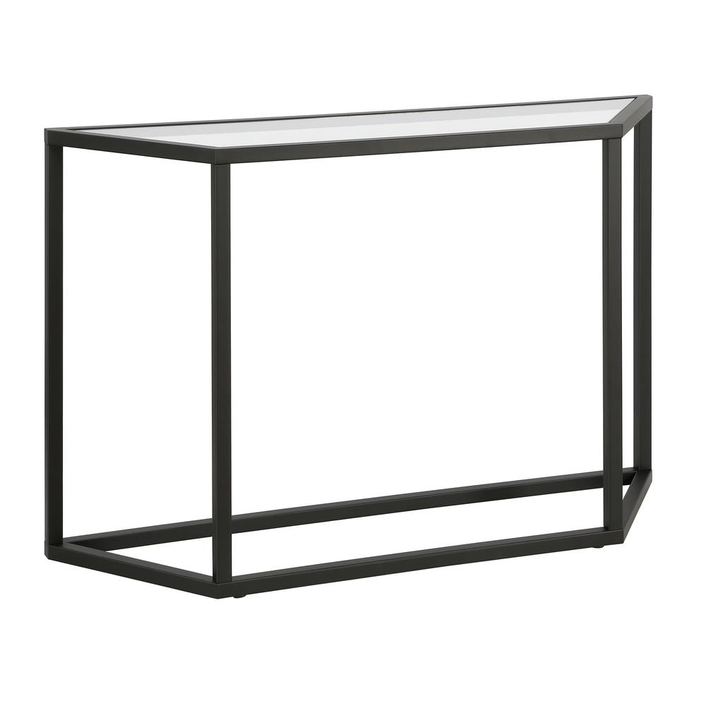 Levi 44'' Wide Trapezoid Console Table in Blackened Bronze. Picture 1