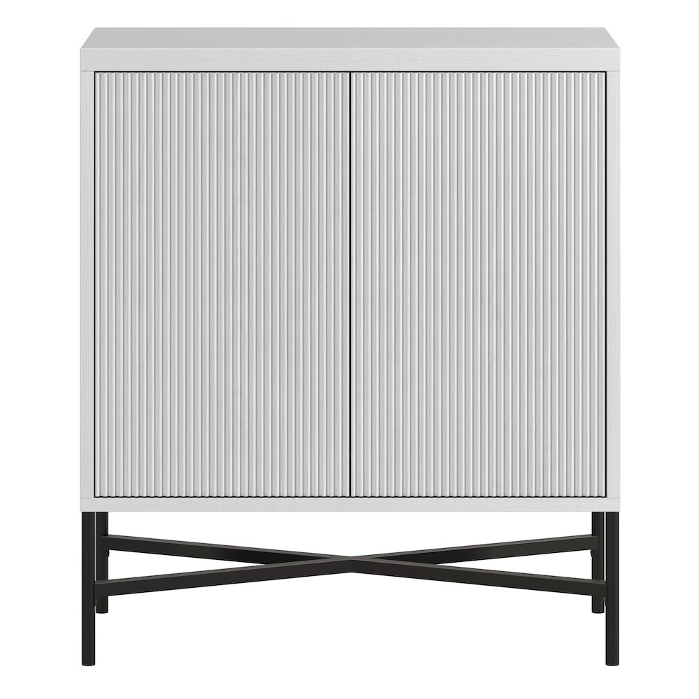 Henn&Hart 28" Fluted Accent Cabinet, Ribbed Modern Sideboard Buffet Cabinet. Picture 3