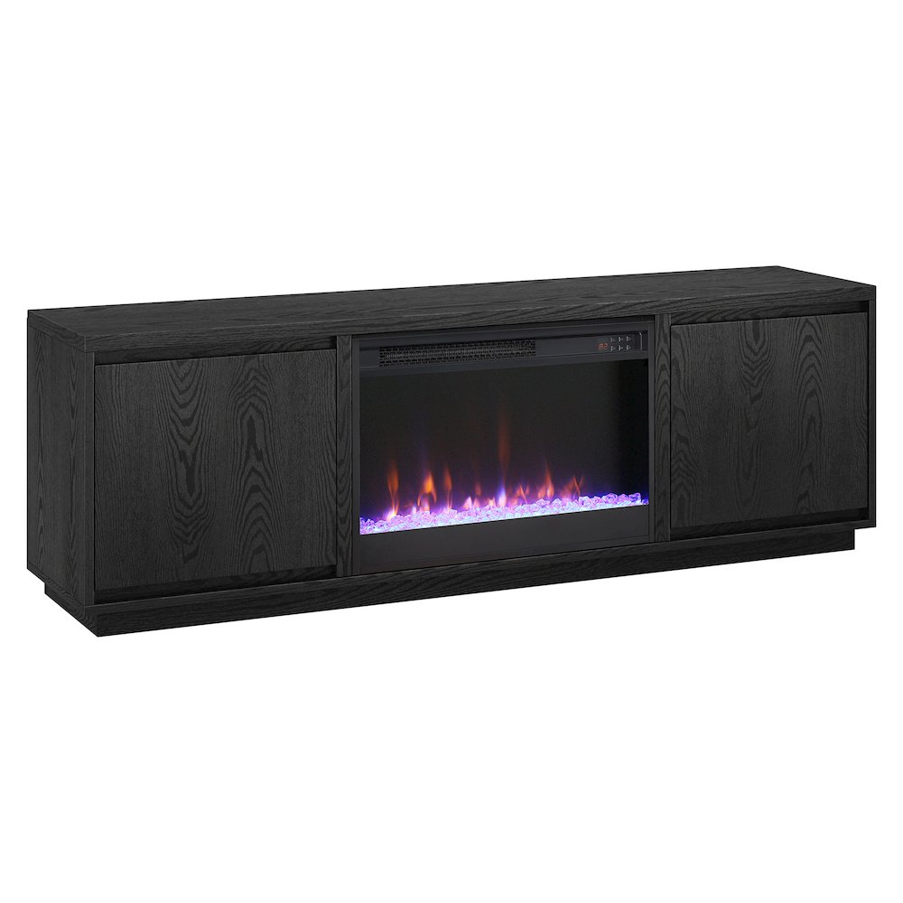 Presque Rectangular TV Stand with 26" Crystal Fireplace for TV's up to 75". Picture 1