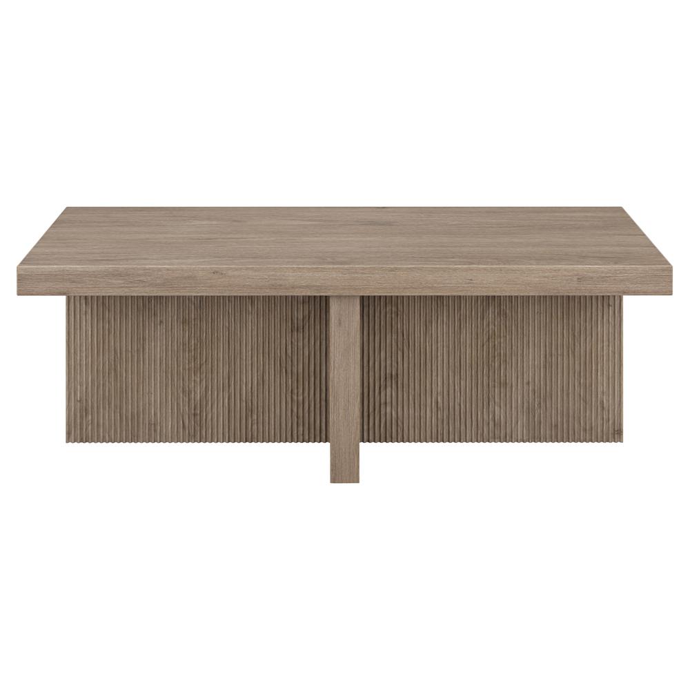 Holm 44" Wide Rectangular Coffee Table in Antiqued Gray Oak. Picture 2