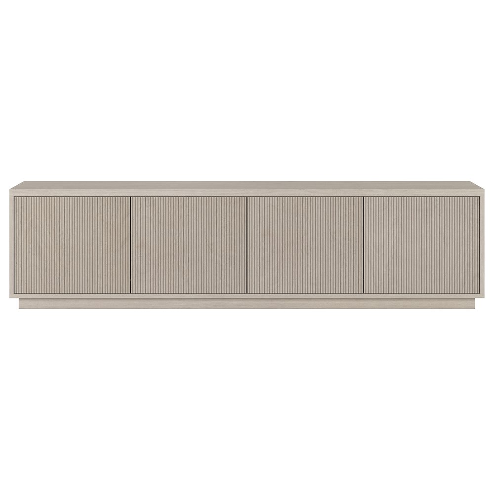Hanson Rectangular TV Stand for TV's up to 85" in Alder White. Picture 2