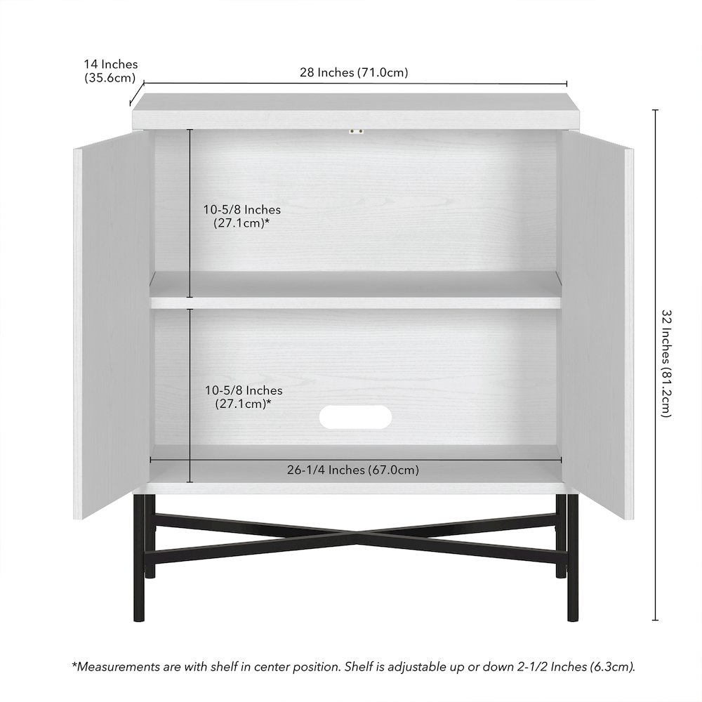 Henn&Hart 28" Fluted Accent Cabinet, Ribbed Modern Sideboard Buffet Cabinet. Picture 7