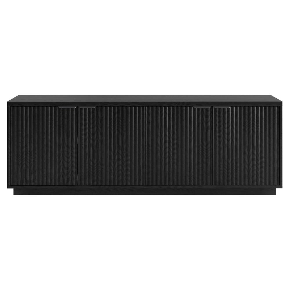 Mansfield Rectangular TV Stand for TV's up to 78" in Black Grain. Picture 2