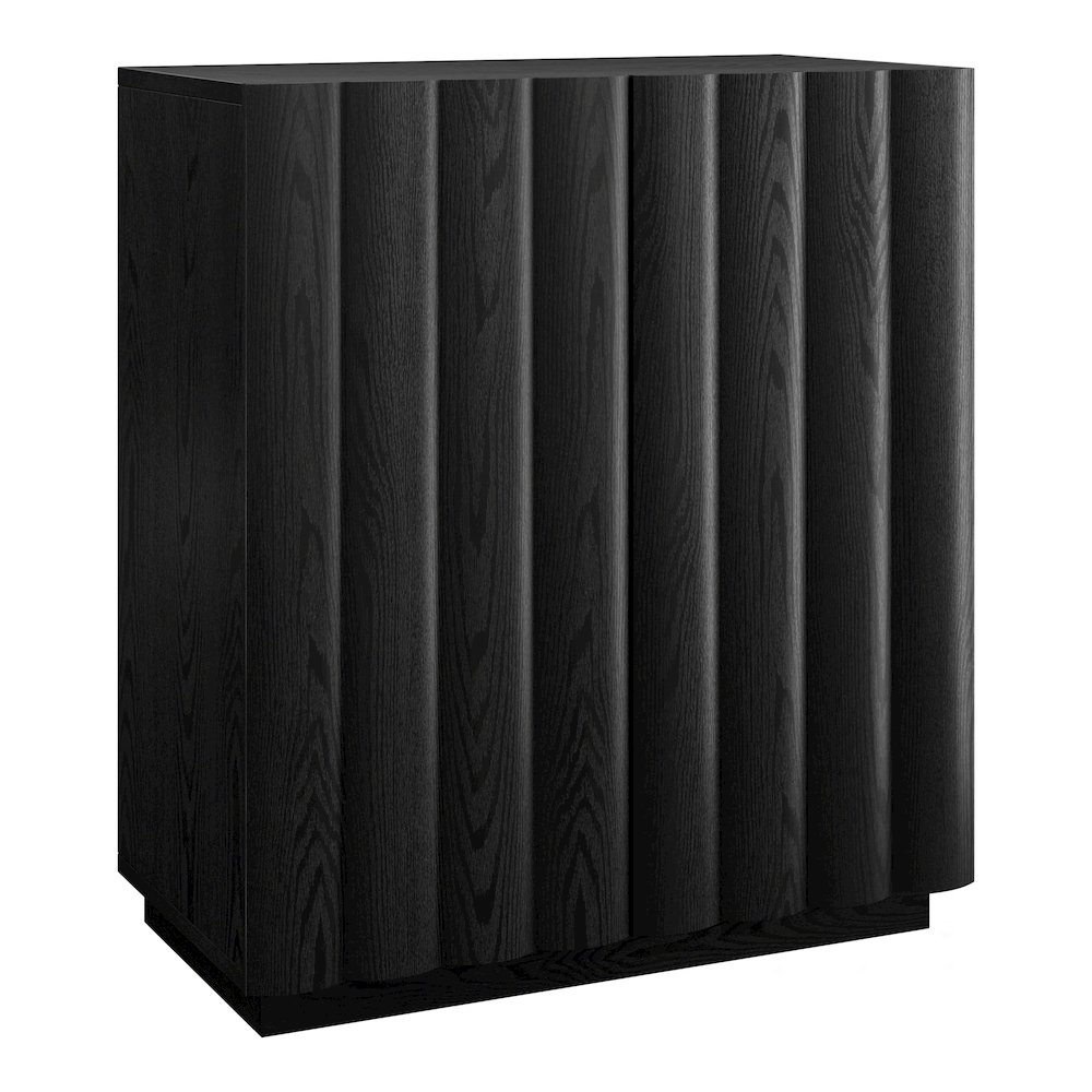 Henn&Hart 28'' Rectangular Fluted Accent Cabinet, Ribbed Sideboard Buffet. Picture 1