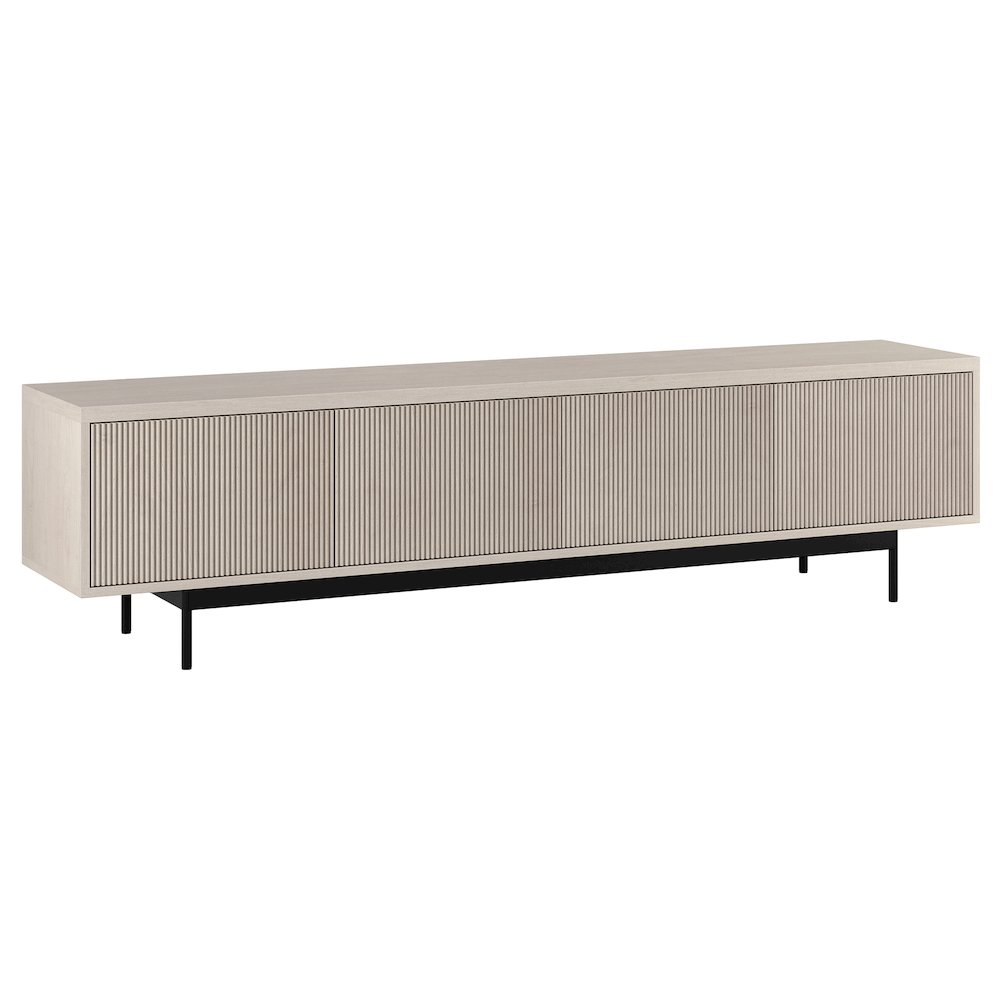 Whitman Rectangular TV Stand for TV's up to 85" in Alder White. Picture 1