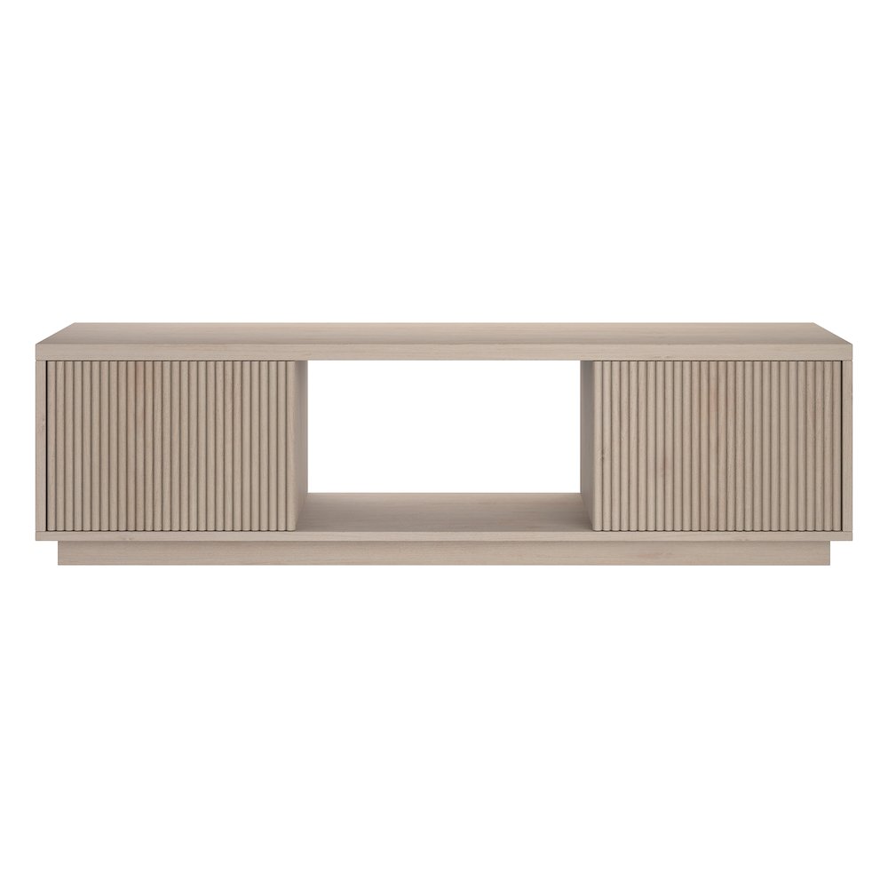 Dorian Rectangular TV Stand for TV's up to 65" in Alder White. Picture 2