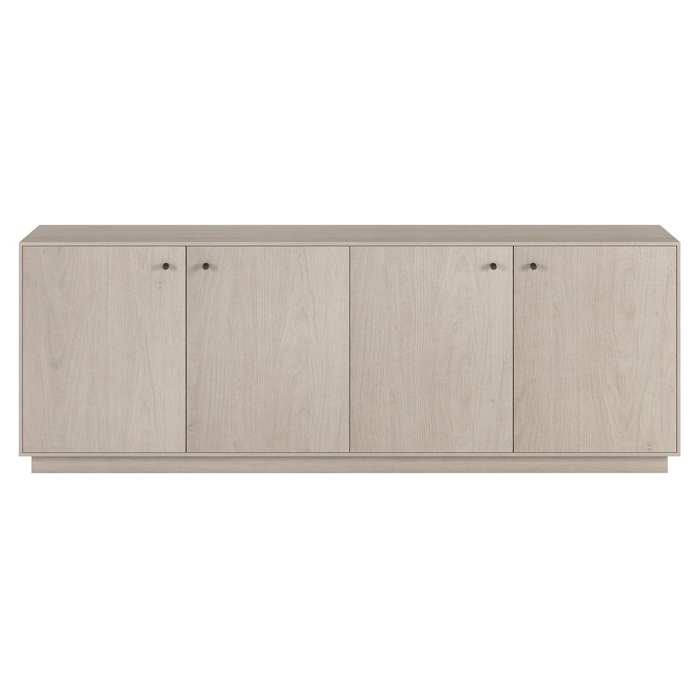 Lillian Rectangular TV Stand for TV's up to 75" in Alder White. Picture 2