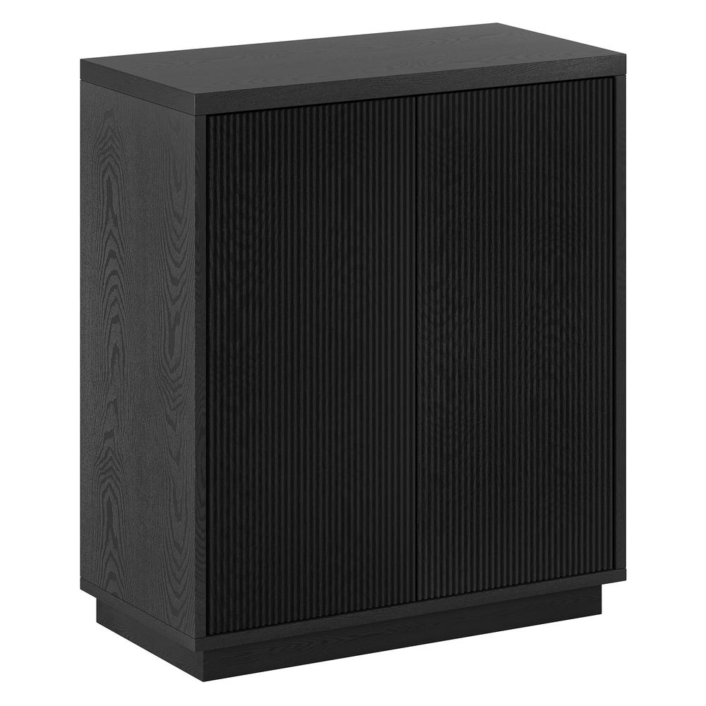 Alston 28" Wide Rectangular Accent Cabinet in Black Grain. Picture 1