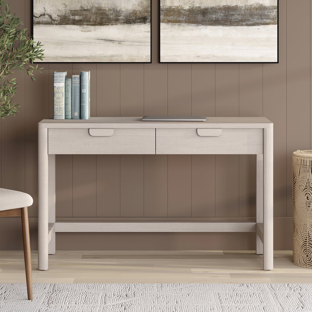 Fern 48" Wide Rectangular Desk in Alder White. Picture 4