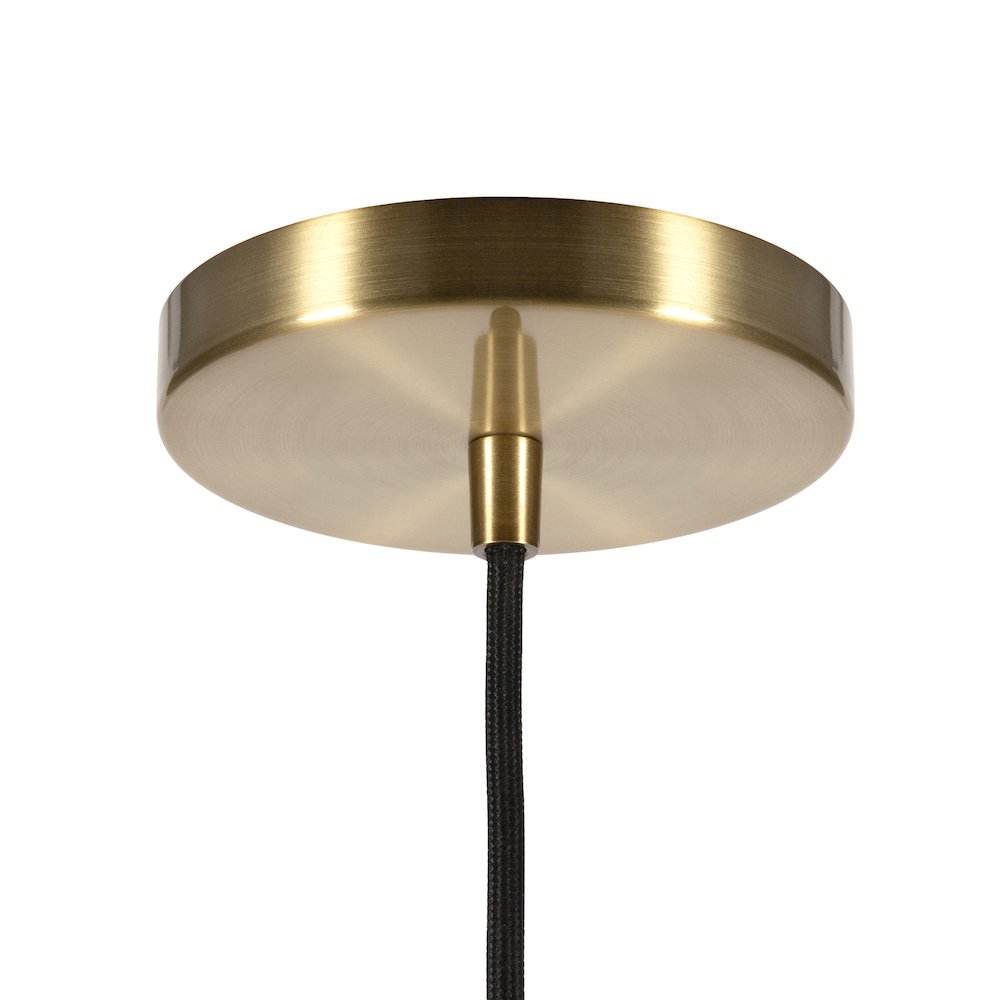 7'' Modern Pendant Light Fixture with Clear Glass Cone Shade and 8' Cord, Gold. Picture 7