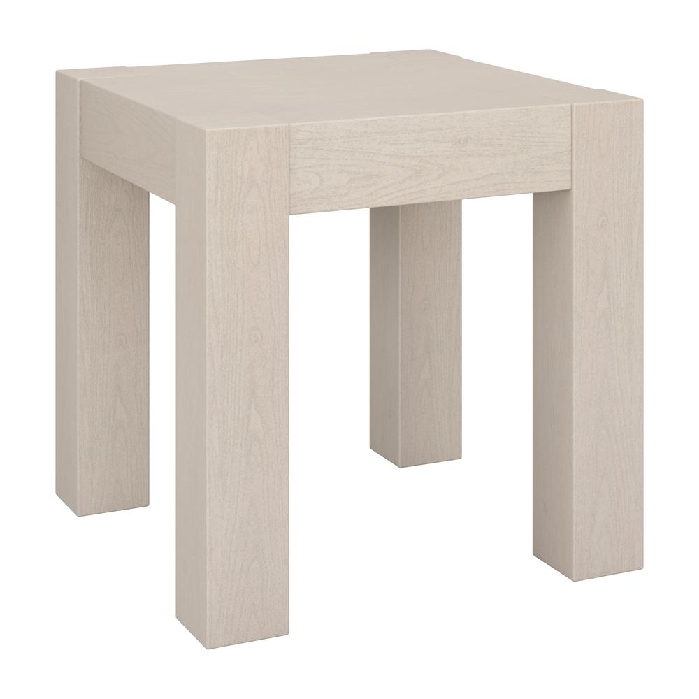 Langston 22" Wide Square Side Table in Alder White. Picture 1