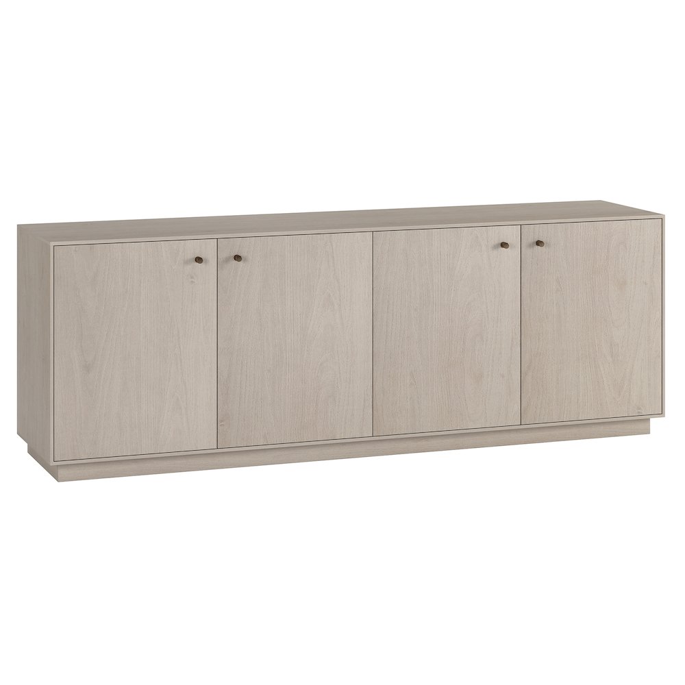 Lillian Rectangular TV Stand for TV's up to 75" in Alder White. Picture 1