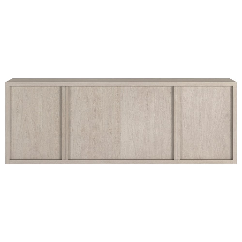 Savin Rectangular TV Stand for TV's up to 75" in Alder White. Picture 2