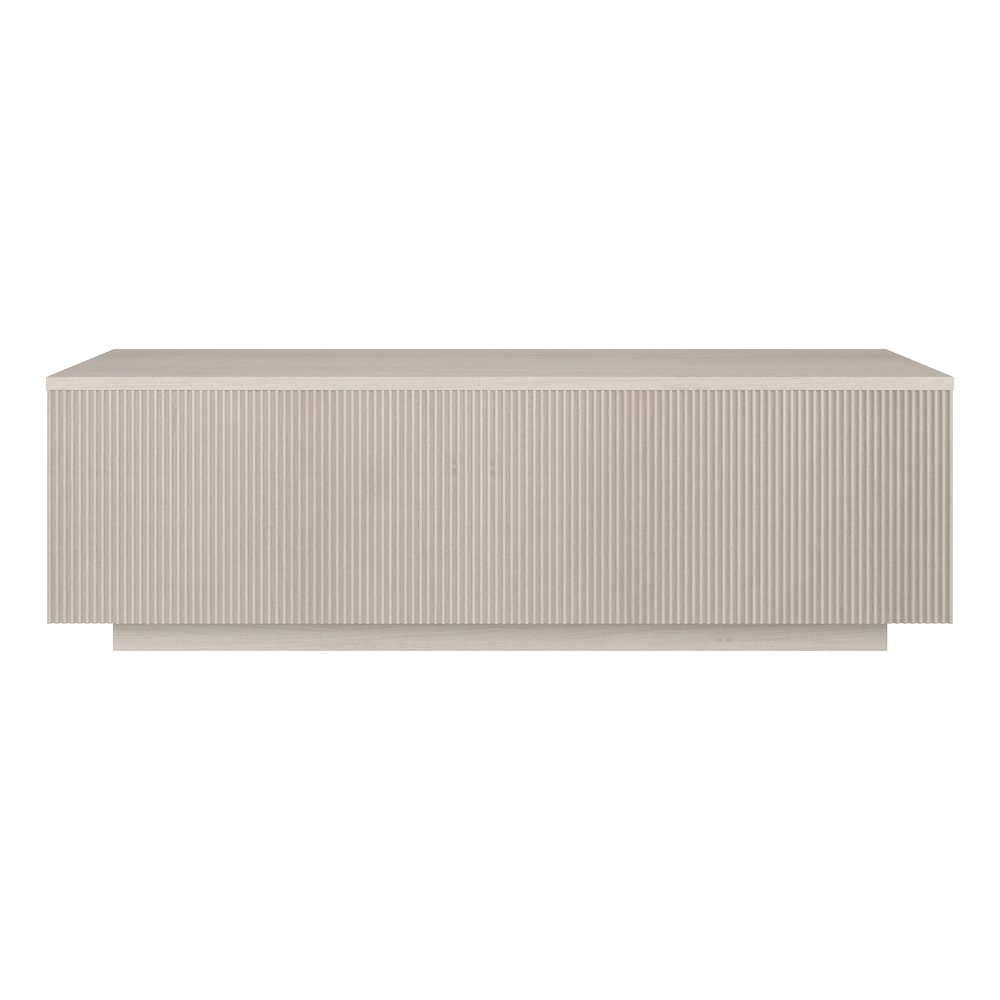 Reyes 48" Wide Rectangular Coffee Table in Alder White. Picture 2