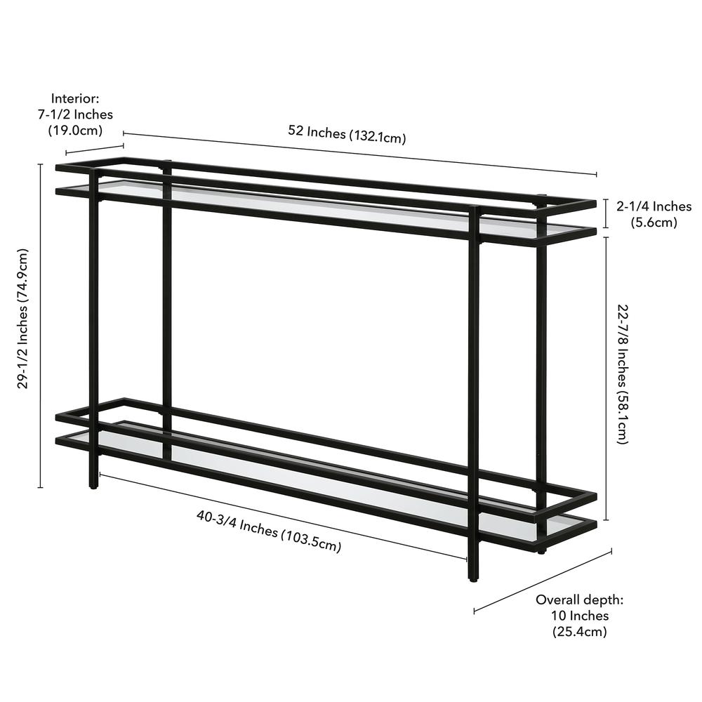 Robillard 25'' Wide Rectangular Console Table in Blackened Bronze. Picture 5