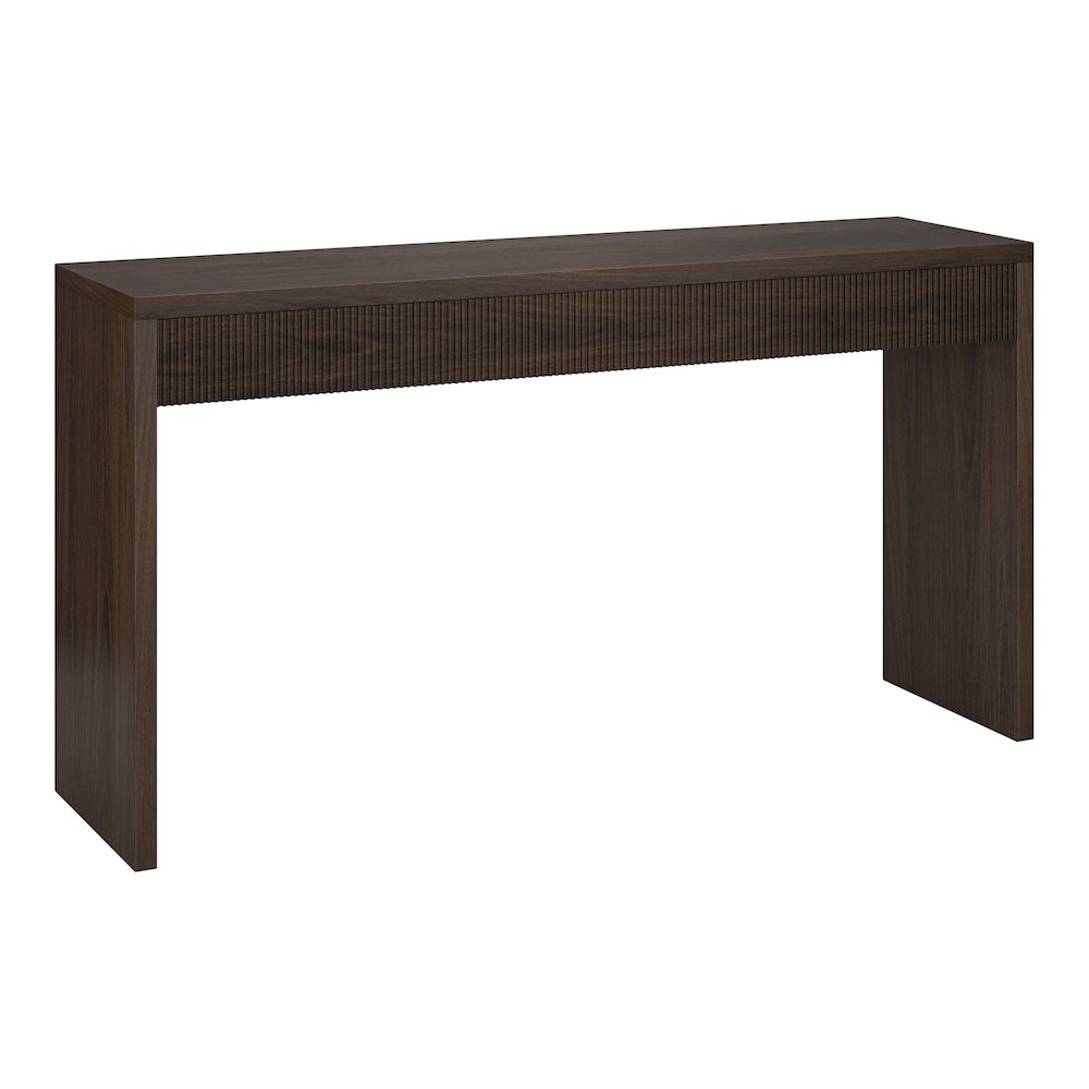 Lawrence 55" Wide Rectangular Console Table in Alder Brown. Picture 1