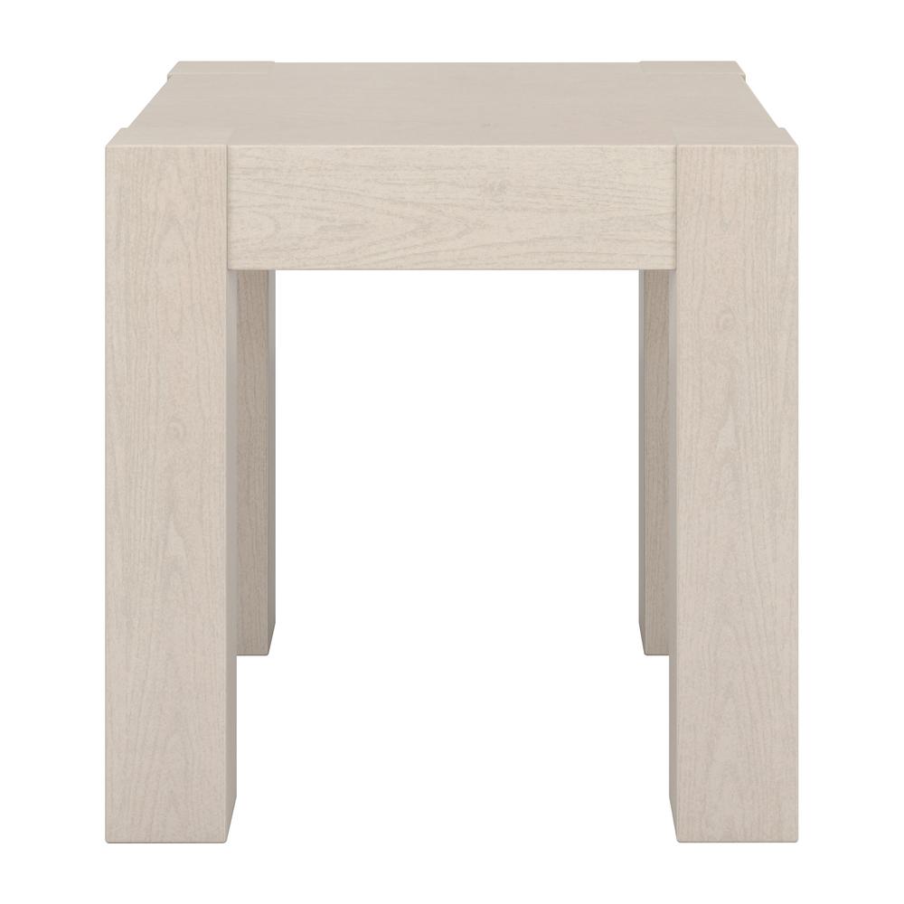 Langston 22" Wide Square Side Table in Alder White. Picture 3