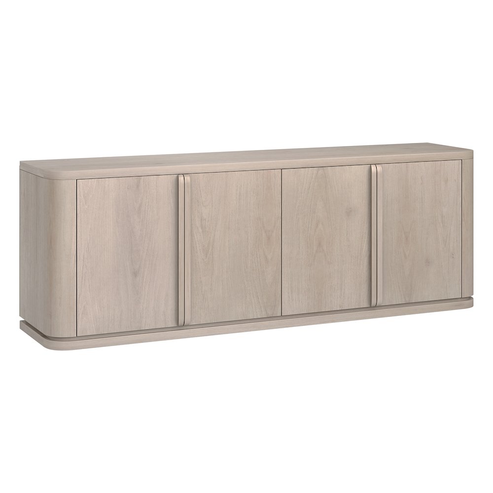 Vance Rectangular TV Stand for TV's up to 78" in Alder White. Picture 1