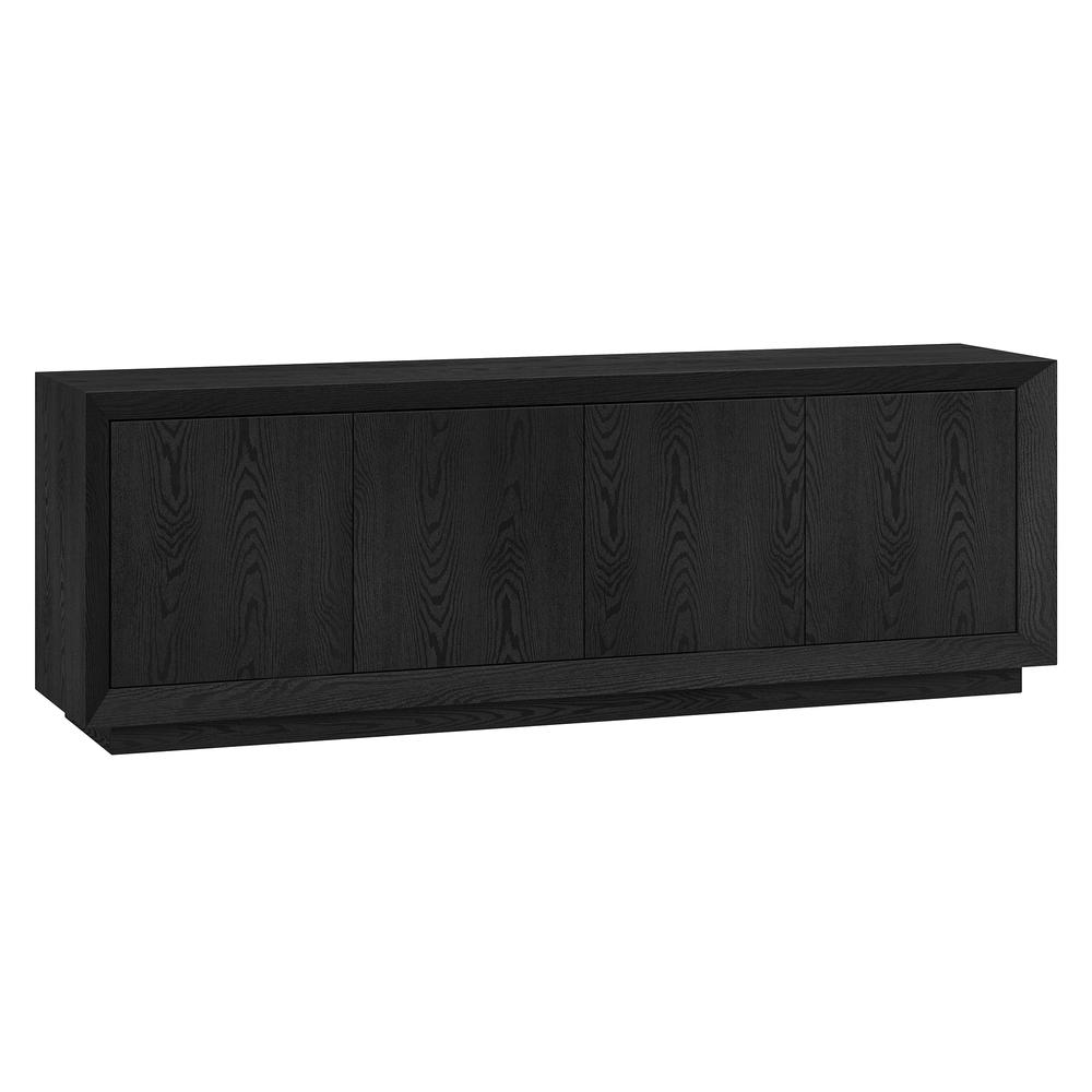 Oswald Rectangular TV Stand for TV's up to 75" in Black Grain. Picture 1