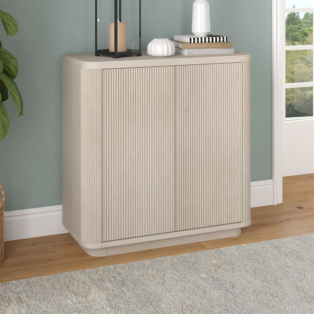 Easton 32" Wide Rectangular Accent Cabinet in Alder White. Picture 4