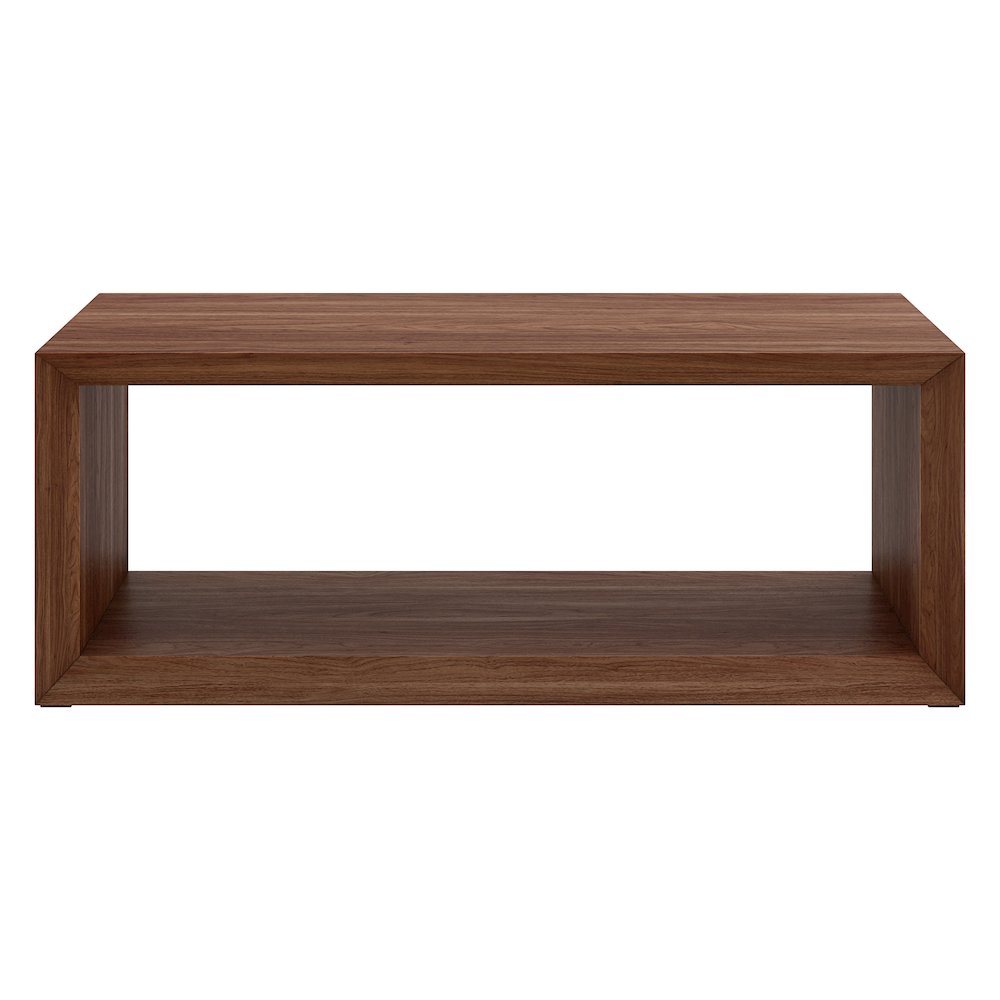 Osmond 48" Wide Rectangular Coffee Table in Satin Walnut. Picture 2