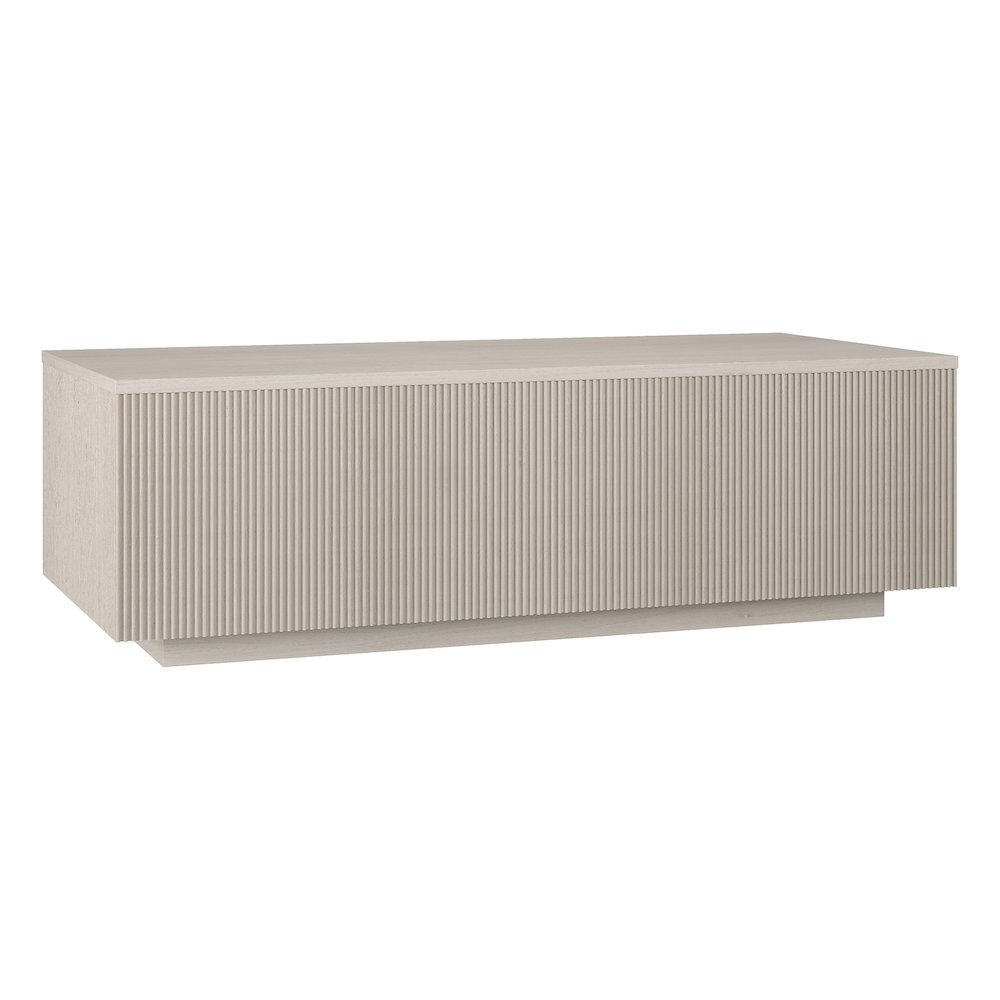 Reyes 48" Wide Rectangular Coffee Table in Alder White. Picture 1