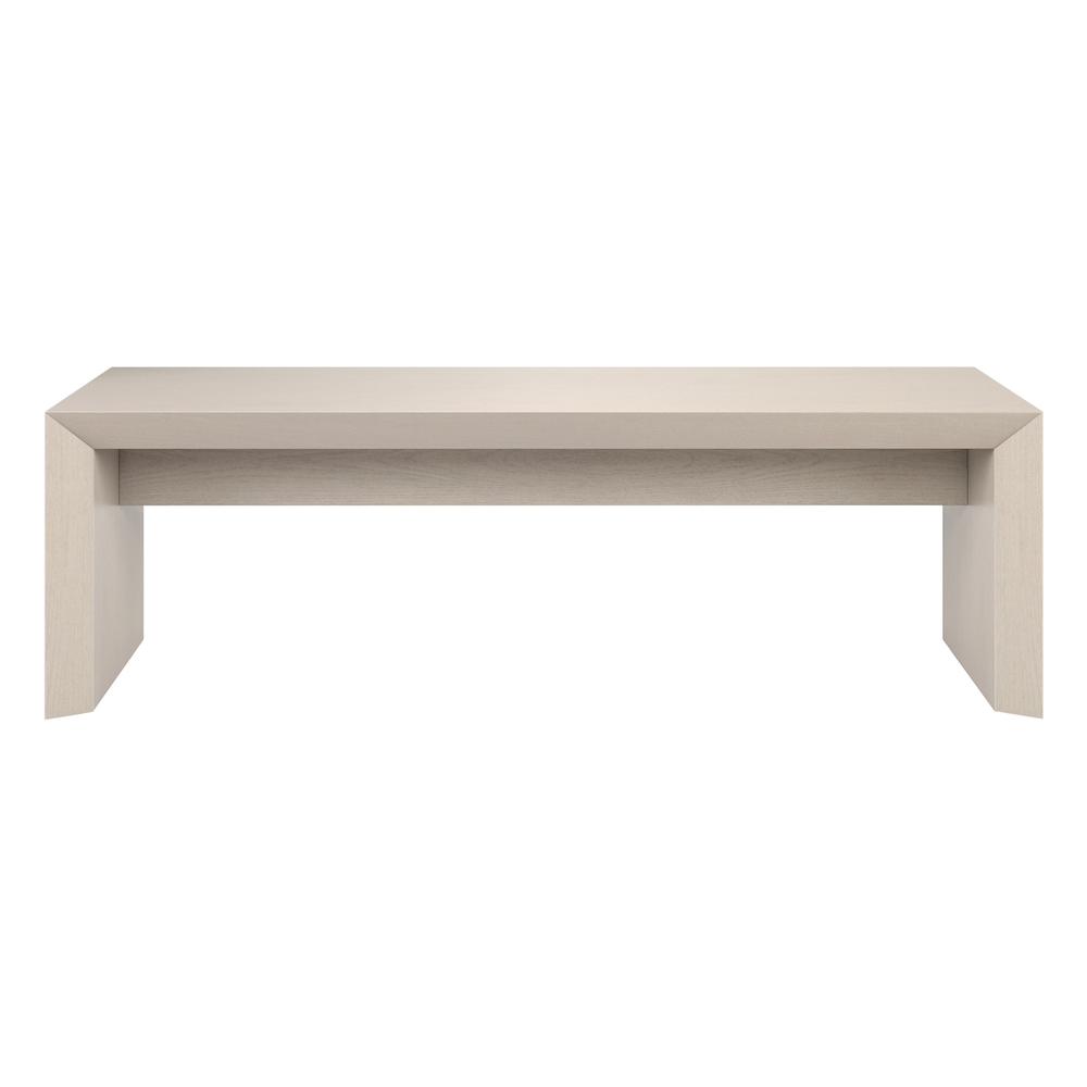 Oswin 48" Wide Rectangular Coffee Table in Alder White. Picture 3