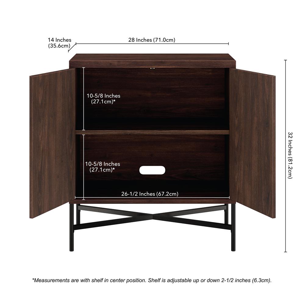 Brighton 28" Wide Rectangular Accent Cabinet in Alder Brown. Picture 5