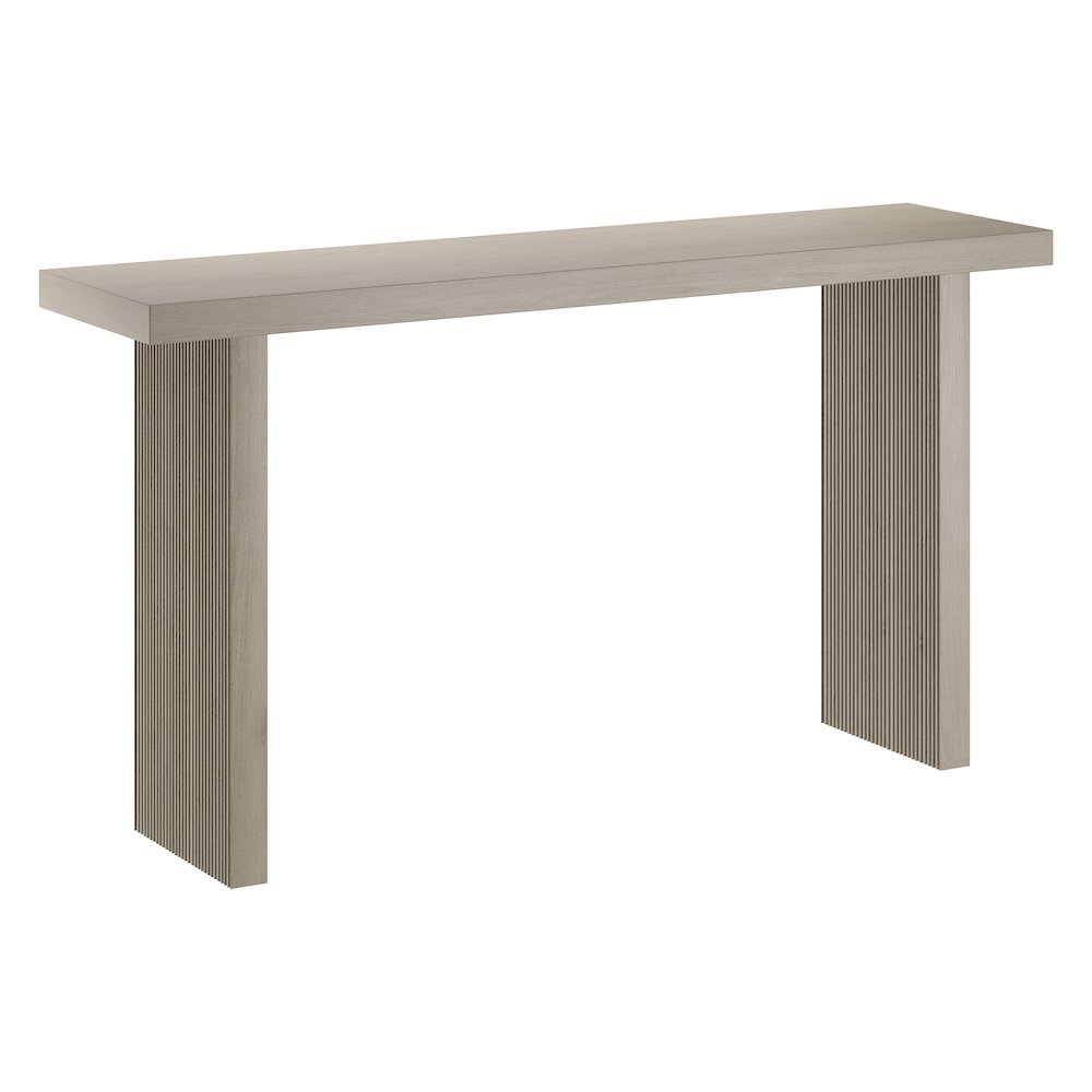 Soren 55" Wide Rectangular Console Table in Alder White. Picture 1
