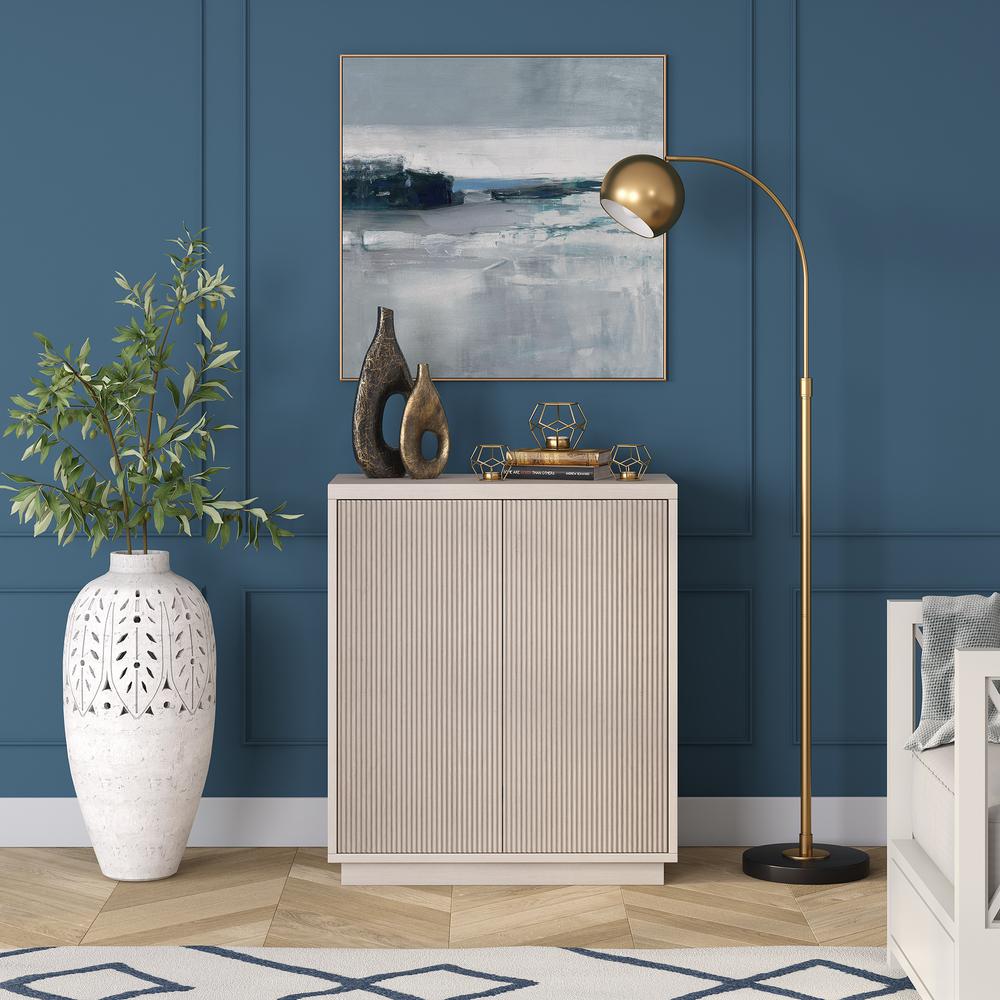 Alston 28" Wide Rectangular Accent Cabinet in Alder White. Picture 4