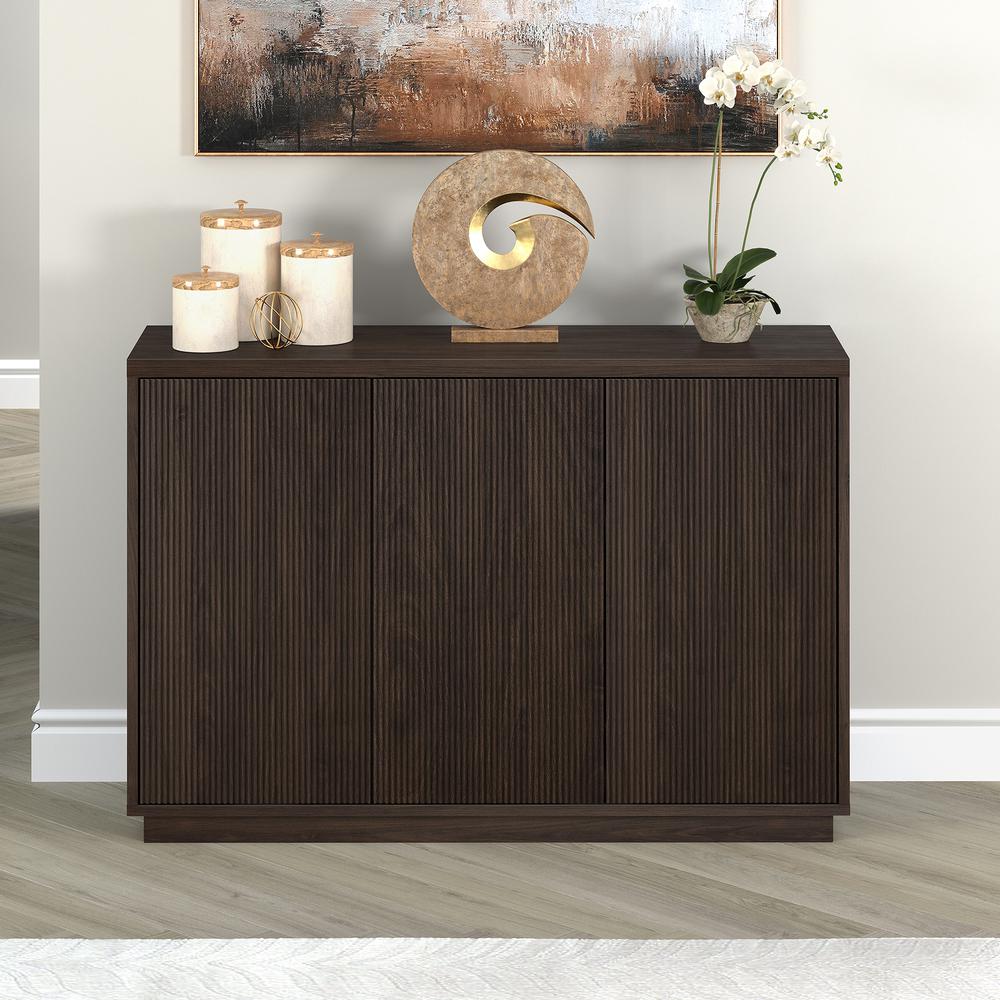 Alston 48" Wide Rectangular Buffet Table in Alder Brown. Picture 4