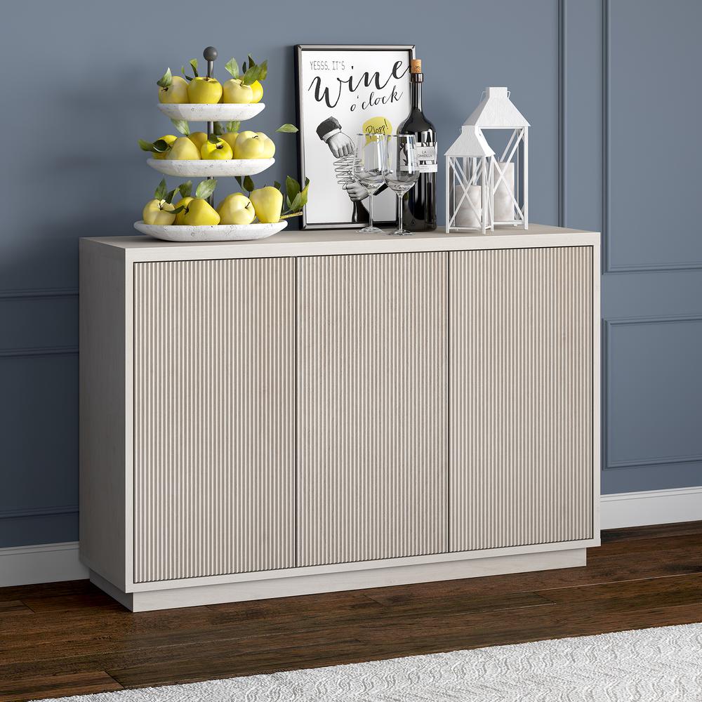 Alston 48" Wide Rectangular Buffet Table in Alder White. Picture 3