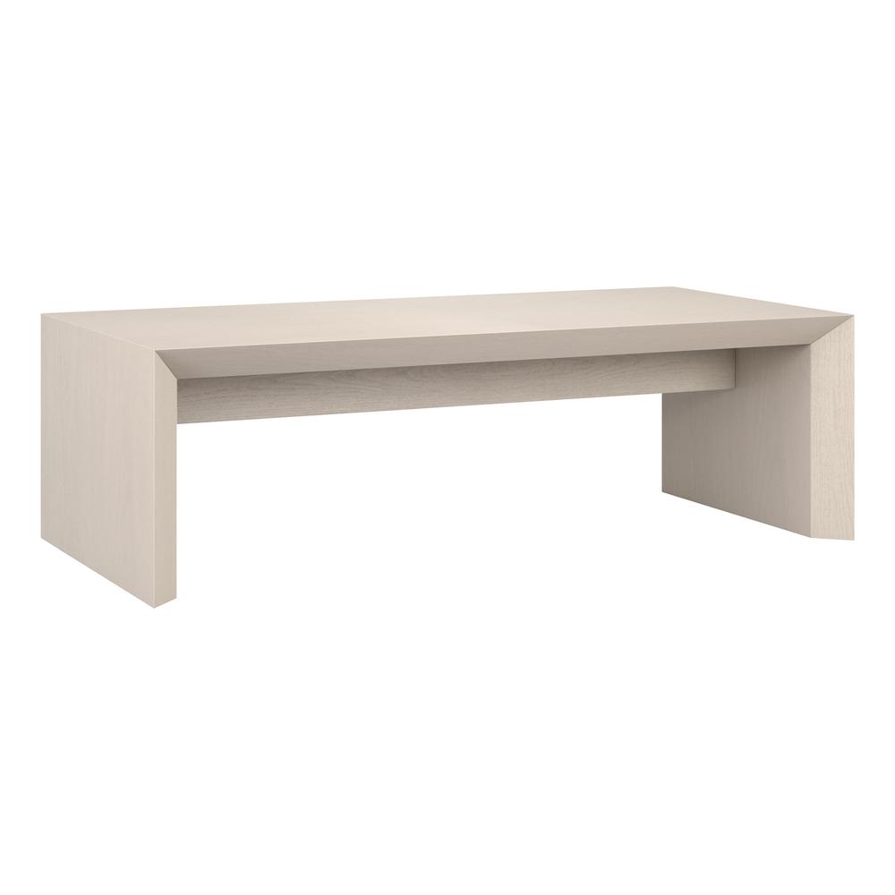 Oswin 48" Wide Rectangular Coffee Table in Alder White. Picture 1