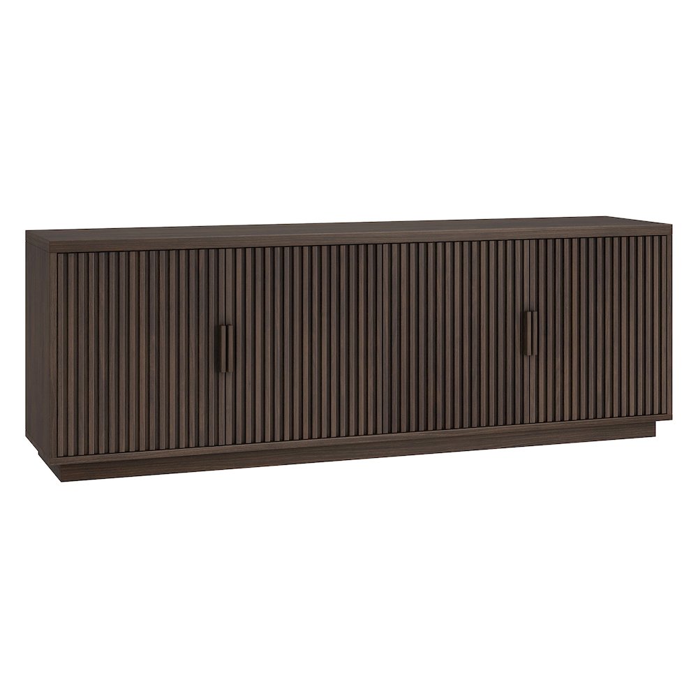 Mero Rectangular TV Stand for TV's up to 75" in Alder Brown. Picture 1