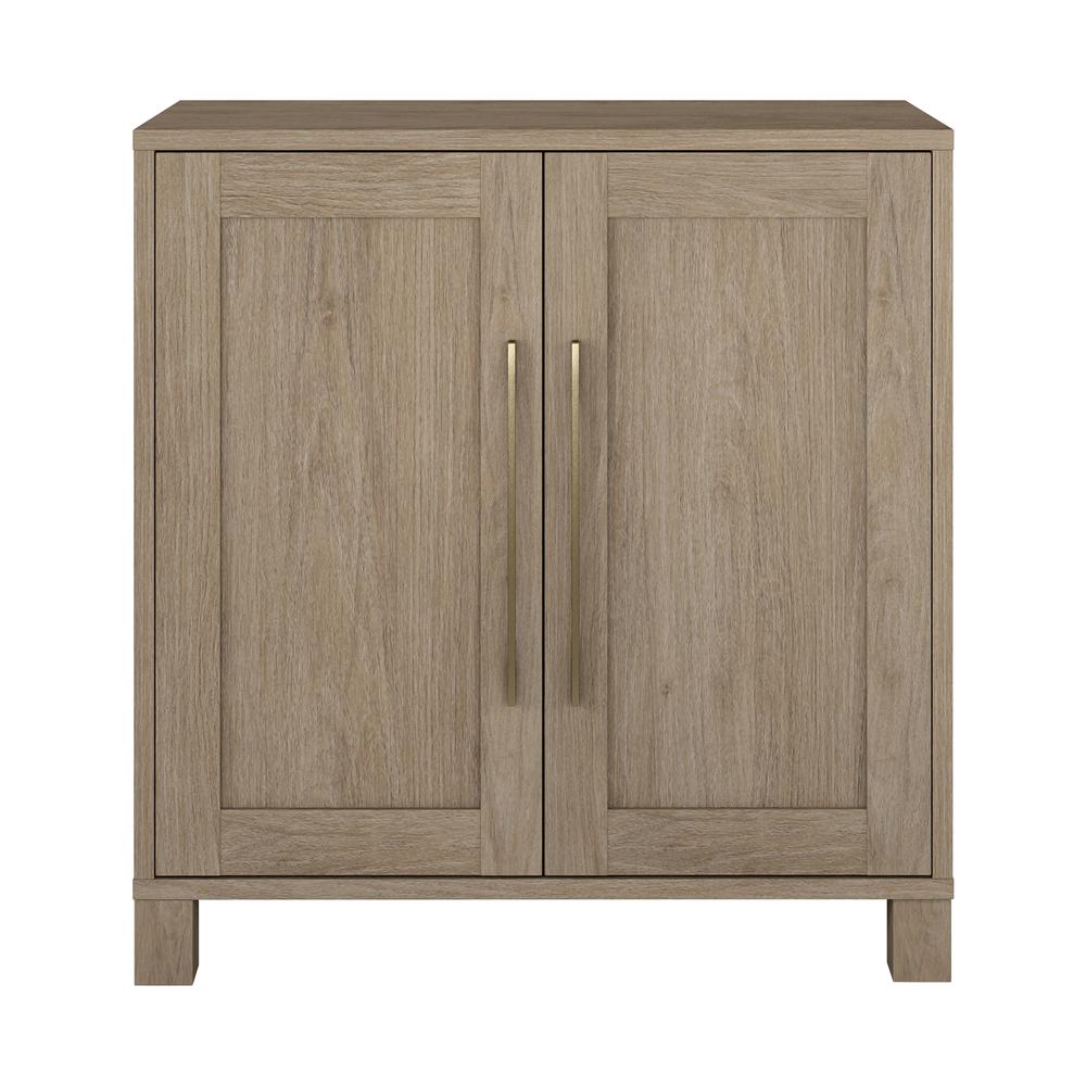 Chabot 28" Wide Rectangular Accent Cabinet in Antiqued Gray Oak. Picture 1