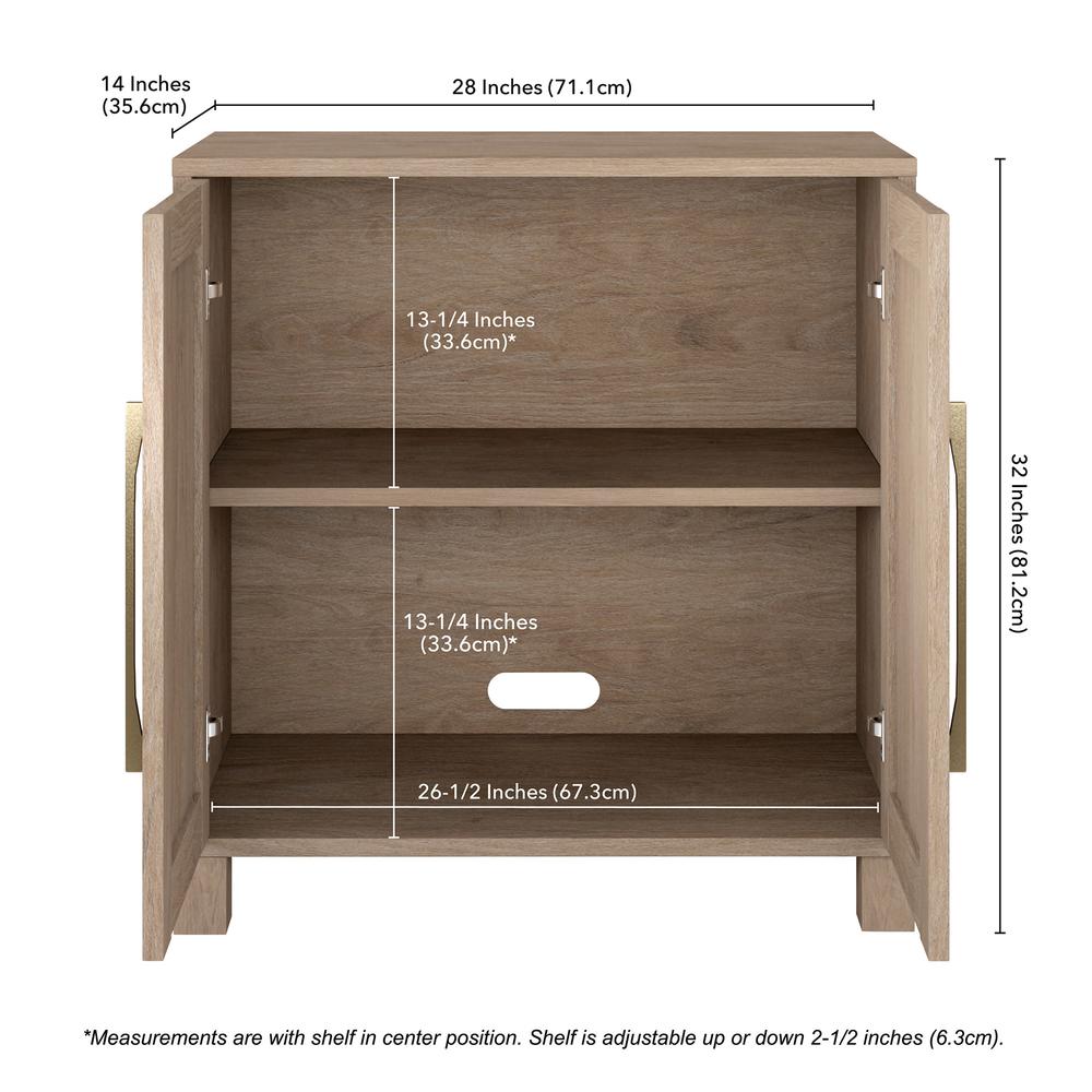 Chabot 28" Wide Rectangular Accent Cabinet in Antiqued Gray Oak. Picture 5