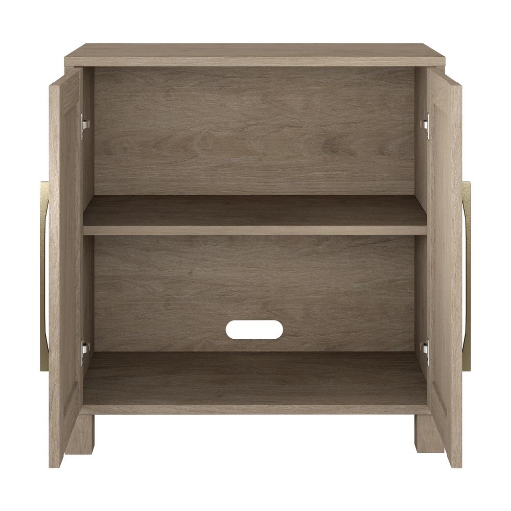 Chabot 28" Wide Rectangular Accent Cabinet in Antiqued Gray Oak. Picture 4